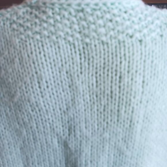 3XL Vintage Women's Sweater 1OF1 Handmade Granny Mint Green Knit Sleeveless Vest - Picture 5 of 6